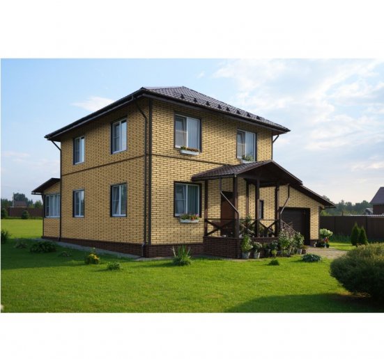 Фасадные панели Grand Line Клинкерный кирпич Design Plus солома с темно-бежевым швом