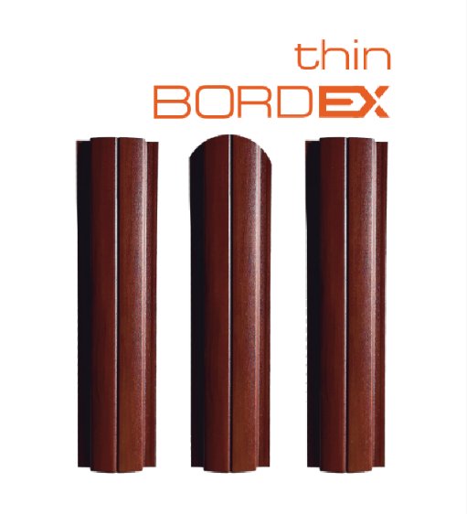 Штакетник SteelX полукруглый Bordex thin TWEED50