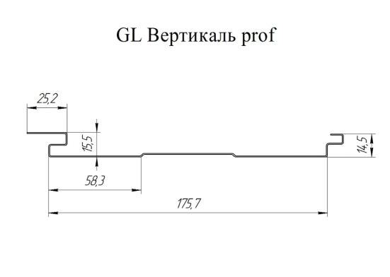 Софит металлический Grand Line Вертикаль Velur X