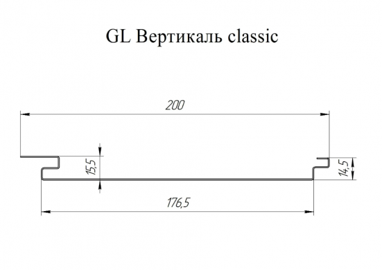 Софит металлический Grand Line Вертикаль PurPro Matt