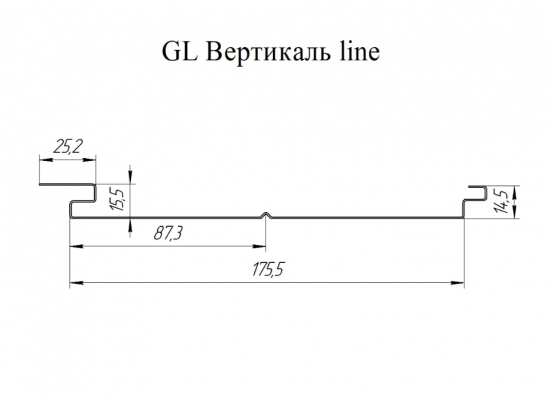 Софит металлический Grand Line Вертикаль PurPro Matt