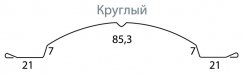 Штакетник Grand Line Slim полукруглый  Полиэстер 0,45 мм