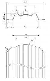 Штакетник SteelX полукруглый Bordex edge TIAR35