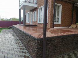Террасная доска пустотелая Deckart Praktik New Орех