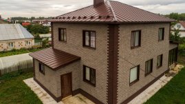 Фасадная плитка Технониколь Hauberk кирпич серо-бежевый