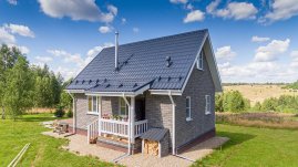 Фасадная плитка Технониколь Hauberk кирпич серо-бежевый