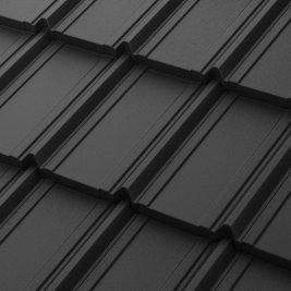 Модульная металлочерепица Аквасистем Берген Rooftop Бархат RAL 9005